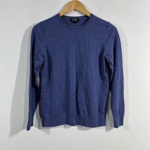 Lord & Taylor Fisherman 90s Fine Merino Wool Crewneck Sweater Womens Large Chic